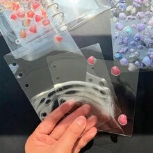 A6/A7/M5 Transparent PET Double-Sided Release Paper, Thick Hard Cover Sticker Book Divider Pages, PP Paper, Collage, Bubble Stickers, 3D Embossed Crystal Sticker Sheets, Sticker Refill Pack, Hard Cover Sticker Book, 3D Embossed Crystal Sticker Sheets - Clear - View 9