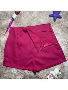 SHORSTS FEMENINO ALFATARIA SIN BOLSO SUPER CONFORTABLE SHORTS QUE CONVINA CON TUDO SIPER EN LADO IZQUIERDO - Pink - Visão 3