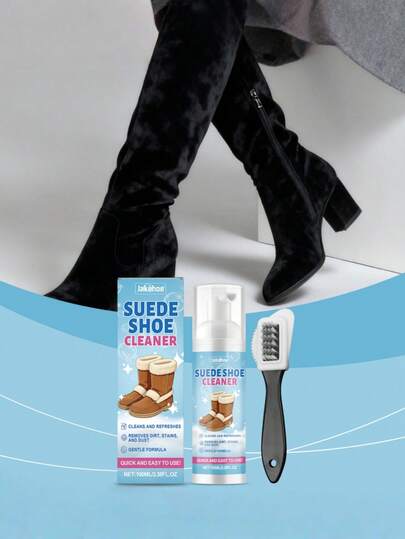 jakehoe Kit de limpieza de cuero de ante, limpieza diaria para ante, nubuck, botas de nieve, zapatos mate, eliminación de manchas