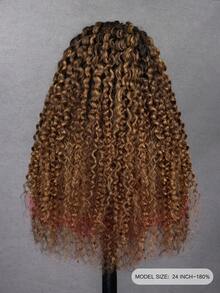 OQ Hair Wear Go Half Wig Ombre Brown Wig With Black Roots Natural Blend Water Wave With Elastic Drawstring Flip Over Wig 180% Density 16-28 Inches InvisiFit Strap 3 In 1 Half Wig Natural Hairline 100 Natural Human Hair Wigs Glueless Wig Bling Hair Human Hair Y2k Human Hair Wig Valentines Gifts Hair Accessories 100 Human Hair Wigs Real Human Hair Lace Wig Daily Use Quick Ship Women Fast Shipping Vacation Travel For Women - S1/4/30 - View 3