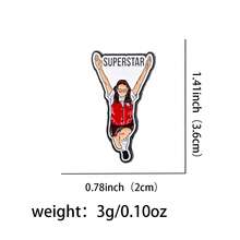 Cartoon Figures Series Enamel Pin Feminism Quotes Brooch Pins Lapel Pin Badge On Backpack Clothing Accessories Jewelry Friends Gifts - Black - View 14