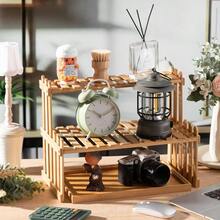 14.6 2-Tier Matcha Station Shelf Stand With 13 Bamboo Matcha Tea Serving Tray Coffee Station Organizer Coffee Bar Storage Rack Mug Holder Countertop For Tea Desktop Flower Pot Cup Display - 預設 - 查看 8