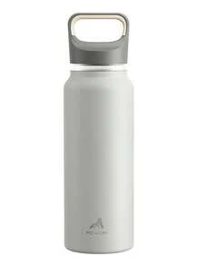 Powcan 40盎司不锈钢保温水瓶，配有3个瓶盖，防漏，适合骑行，可放入车载杯架，配有吸管盖和壶嘴盖，可盛装冷热饮，是运动、健身、上学和旅行的理想之选。 - 灰綠棕撞色 - 查看 1