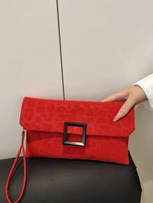 New Luxury Niche Versatile Clutch Bag, Suitable For Parties - Red - View 3