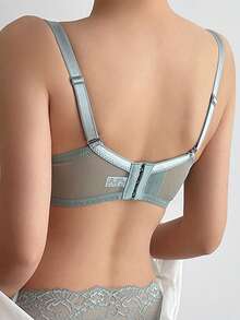 Women's Green Full Coverage Bra, Thin Fabric, Lift And Enhance Bust, Anti-Sagging, Ultra-Thin Underwire Bra - Mint Green - View 3