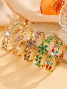 A Stylish Zirconia-Studded Stainless Steel Bracelet, Unisex, Suitable For Daily Wear And Parties, Elegant For Everyday Use Or As A Gift Jewelry - Multicolor - View 10