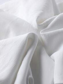 Quần ống rộng cạp cao màu trắng, kiểu dáng thanh lịch thường ngày dành cho nữ, phù hợp mặc hàng ngày, đi nghỉ mát, du lịch, mùa xuân/hè. - trắng - Xem 10