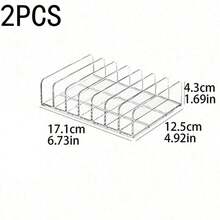 2pcs Clear Acrylic CD Storage Rack, CD Display Holder Fits Up To 14 Standard CD Cases, Suitable For Media Shelf Storage And Organization - Clear - View 5