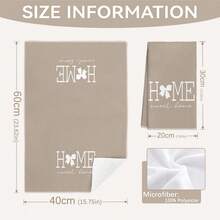 MEMNUN 2入奶茶色水彩蝴蝶結Home Sweet Home標語印花廚房抹布洗碗布 40*60cm/45*70cm 超細纖維聚酯纖維材質 現代柔軟抹布 手巾 家居裝飾 廚房裝飾 烹飪烘焙手巾 廚房配件 可機洗 清潔用品 適用於餐廳廚房、居家裝飾與禮品 全季節 - 彩色 - 查看 4