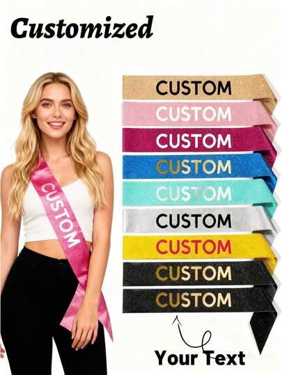 Customizable Party Sash With Text, Customizable Belt With Logo & Text, Bridal Belt, Bachelorette Party Belt, Customizable Beauty Pageant Belt, Birthday Party Belt, DIY Belt, Bridal Belt, Bachelorette Party Gift, Bridal Belt, Personalized Belt, Bachelorette Party Belt, Customized Belt, Party Favors, Personalized Gifts, Wedding Party, Gifts, Gifts, Bridesmaid Proposal Gifts