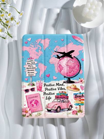 Travel IPad Case,Compatible With IPad 9.7/10.2/10.5/10.9/12.9/Pro 11, 10th Gen,Compatible With Samsung Galaxy Tab S6 Lite 10.4 Inch,Compatible With Kindle Paperwhite 12th Gen 2024,Kindle (11th Generation) 2022 Release,Soft Anti-Fall Protection,Smart Stand/Automatic Wake Up/Sleep