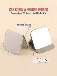 1 PC DIY Stainless Steel Table Makeup Mirror Perfect Gift For Wedding Party Birthday Valentine's Day Graduation And Mother's Day To My Friend Great Quality Compact Size For On-The-Go Beauty, Compact Vanity Mirror, Pocket Mirror, Small Mirror, Living Room Home Bedroom Bathroom House Decor, Travel Stuff, Wedding, Party, Birthday, Gifts For Men Mom Dad Best Friends Teacher, New Years, Accessories, Funny Gift, Makeup, Room Decor, Vanity, Makeup Accessories, Mirror, Vanity Mirror, Mini Mirror, Hand Mirror,Cheap,Stocking Stuffers,Makeup,Makeup Tools,Cheap Stuff,Gifts,Gifts For Women,Christmas Gifts - 彩色 - 查看 9