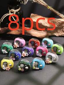 1 Stück - 6 Stück - 8 Stück - 12 Stück Zähler, Blumen Dekor Zähler, Strass Zähler, elektronischer manueller Knopfzähler, kompakter tragbarer Fingerring-Zähler, Daumendruckzähler, geeignet für Lernen, Sport, andere Zählaktivitäten, Finger-Zähler, Zähler-Ring, Rosenkranz-Zähler, kleiner tragbarer Finger-Zähler, Ring-Zähler, elektronischer Zähler, arabisch, digitaler praktischer Ring-Zähler, Stressabbau Handdruckzähler, Gebet, LED-Zähler, Sport, Yoga