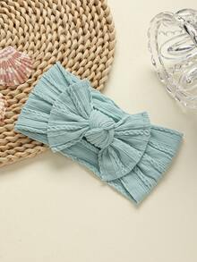 5件套多色婴儿发带，印花图案可爱，非常适合保护宝宝囟门、拍照和作为礼物，适合全年佩戴。 - 深粉紅米灰淺藍 - 查看 6