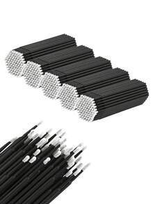 300/200/100pcs Disposable Micro Brushes, Micro Lash Brushes, Micro Lash Curler Brushes, Micro Fiber Lash Brushes, Made Of Micro Fiber Material, Suitable For Lash Extension And Makeup (Brush Head Diameter: 2.0mm), Can Also Be Used As Eyebrow And Eyeshadow Brushes. - Pink - View 10