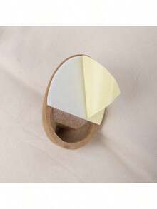 1/2 móc dán nhựa hình bầu dục giả vân gỗ, chống thấm nước, chống dầu mỡ, không cần khoan hay đóng đinh. - màu nâu - Xem 2