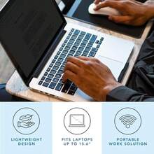 Escritorio de regazo para oficina en casa con repisa de dispositivo alfombrilla de mouse y soporte para teléfono carbón  se adapta a portátiles de hasta 15.6 pulgadas estilo n.º 91588-009 - Blanco mármol - Ver 2