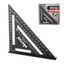 Escuadra Rápida 7 Aluminio Anodizado Graduación Mm In Negro - Negro - Ver 1