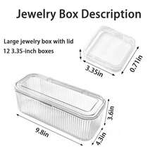 1pc Transparent Makeup Brush Holder, Makeup Sponge Storage Box With Lid, Portable 12-Slot Organizer Box For Earrings/Rings/Necklaces, Makeup Room Decor,Makeup Bag,Travel Essential - Multicolor - View 8