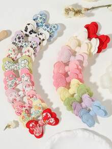 20个双层蝴蝶结发夹，佩戴方便，提升造型精致度，绝佳发饰 - 混合色 - 查看 6