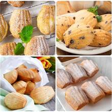 1/2pcs 6-Cavity Madeline Mousse Mold, Small Shell Chocolate Silicone Cake Mold, Chocolate Baking Tool DIY Mold - White - View 4