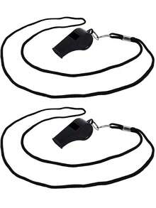 2pcs Plastic Party Whistle, Simple Black Noise Maker For Party, Holiday - Black - View 6