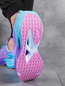 Carbon Plate Racing Road Running Shoes For Men Stable Support Shock-Relief Ultra-Light TPU Outsole Rebound Marathon Sneakers - 藍紫 - 查看 10