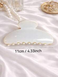 3件套女士4.33英寸Morandini彩色简约贝壳发夹，高品质优雅简约，百搭渐变发饰，适合日常、休闲、派对、工作、度假、洗脸、化妆、搭配服装，优雅发爪夹，夏季海滩、旅行、生日等场合适用。 - 彩色 - 查看 2