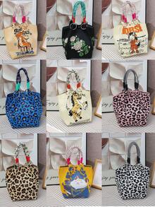 1个2026小马针织包，女士卡通风格手提包，可爱托特包，多功能水桶包 - 彩色 - 查看 1