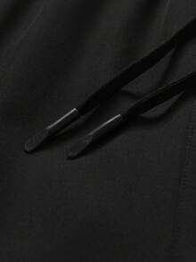 女士休闲运动短裤，时尚跑步百慕大短裤，休闲瑜伽运动短裤，双层内衬，黑色 - 黑色 - 查看 6