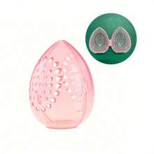 1/2 st sminksvampmixer, hållare för sminksvampar, torklåda för sminksvampar med genomskinlig ram, lämplig för semester, strand, badrum, sovrum, stor kapacitet - Multifärgad - Visa 12