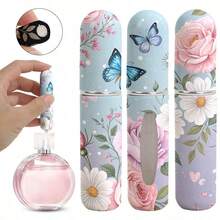 1pc Perfume Packaging Bottle With Flowers And Butterfly Pattern On The Bottom, Reusable Delicate Water Mist Spray Bottle, Travel Perfume Spray Bottle, Multiple Patterns To Choose From, Birthday Gifts For Family And Friends, Holiday Gifts, Suitable For Travel Portable 5ml - X-AYPK-08 - Xem 12