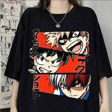Graphic T Shirts Men's Fashion Print Casual T-Shirt Black T - Shirt With (Anime Character) Pattern Baby Tees,Unique Print Casual T-Shirt,Machine Washable SpringSummer Holiday Apparel Thanksgiving T Shirts,Pure Cotton T-Shirt,Fashion Print Casual T-Shirt, Black - Perfect Thanksgiving Christmas New Year Gift Effortless Styling, Showcase Your Unique Style - Black - View 1