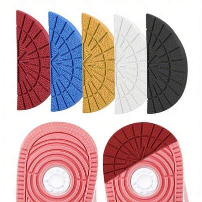 2 pares de protectores de suela antideslizantes y duraderos para zapatillas de baloncesto, almohadillas gruesas para el talón para zapatillas, parches de reparación resistentes al desgaste para zapatos
