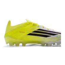 Adidas 男女款 F50 ELITE 2G/3G AG 足球鞋，轻便舒适，适合日常运动，JQ1468 - 亮黃螢光/黑色/亮紅 - 查看 8