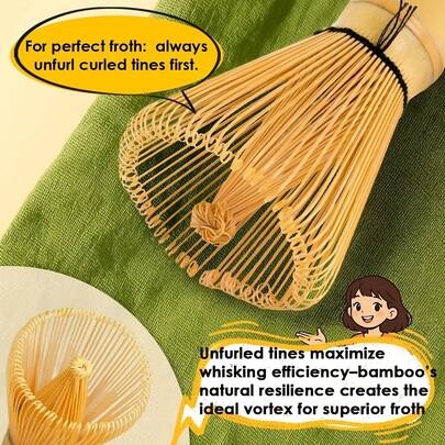 Matcha Whisk - 2-Pack Bamboo Matcha Whisk Set, Handcrafted Traditional Japanese Chasen, 100-Prong Matcha Stirrer Wisk Mixer Brush For Authentic Matcha Tea Preparation