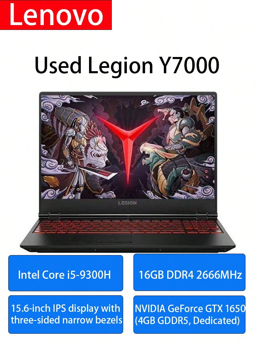 لابتوب ألعاب لينوفو ليجن Y7000 مستعمل، معالج i5-93...