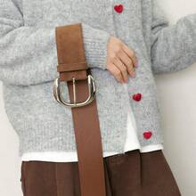 1pc Retro Chic Faux Fur Waist Belt, European And American Fashion Plush Waistband, Autumn/Winter - A - View 3