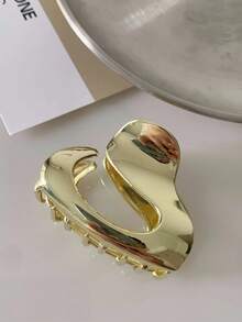 1pc Fashionable Minimalist Everyday Use Delicate Small Metal Silver Hair Claw Clip, Hair Claw Hair Accessory For Women - Multicolor - View 8