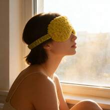 Soft Plush Sleep Eye Mask, Breathable & Skin-Friendly, Mini Mocha Cute Home Eye Shade - Multicolor - View 2