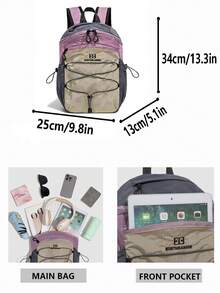 Set Ransel Multifungsi 4-in-1 untuk Petualang Kota, Cocok untuk Berbagai Skenario Perjalanan dengan Fitur Estetis dan Praktis. Sistem Tali Elastis dipadukan dengan Desain Multi-Kompartemen, Resleting Ganda yang Halus, dan Tali Anyaman Atas untuk Mengurangi Tekanan pada Bahu secara Efektif. - MultiWarna - View 3