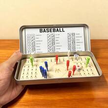 Tragbares Holzbrettspielset mit Fußball, Baseball, Softball, Fingerwürfelspielen, Tischspiele, ohne Strom, perfekt für Familientreffen, Partys, Spieleabende und Geburtstagsgeschenke für Freunde - Schwarz - Übersicht 3