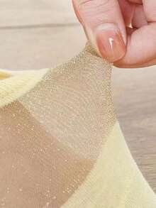 5 أزواج من جوارب شفافة رقيقة من الحرير للنساء، مانعة للانزلاق، ذات موحد اللون متعددة الاستخدامات، جوارب قارب صيفية - متعدد الألوان - مشاهدة 9