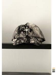 Soft Top Distressed Camo Hiphop Long Brim Baseball Cap, Women American Letter Vintage Streetwear Leopard Print Snapback Hat, Personalized Cool Versatile Hat, Summer Sun Protection - Multicolor - View 9