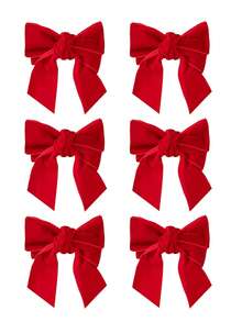 6pcs/12pcs Bow Napkin Rings, Velvet Fabric Napkin Holders, Red Napkin Rings, Simple Napkin Rings, Suitable For Hotel Tabletop, Wedding, Dinner Party, Elegant And Fashionable - Multicolor - View 14