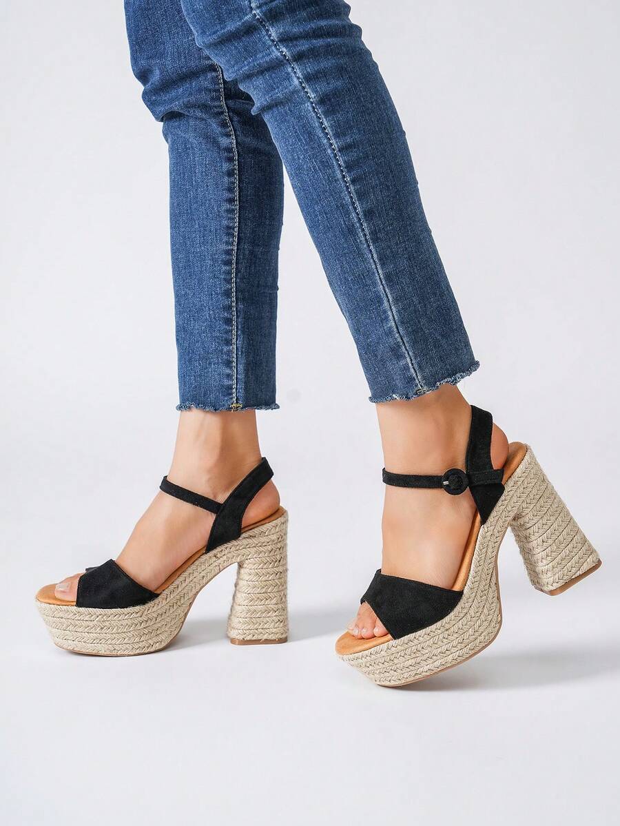 Women Platforms & Wedge Sandals - Black - View 1