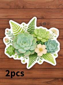 2/1 Sheet Green Plant & Flower Stickers - Add A Touch Of Green To Your Everyday Items With These Fun Stickers! Great Gift For Gardening Enthusiasts, Nature Lovers, And Creative People. - Multicolor - View 13