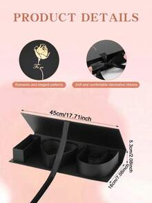 1pc Empty "I Love You" Valentine's Day Gift Box, 3pcs Refillable Flower Boxes, Black DIY Mother's Day Wedding Gift, Birthday Party, Bride Rose Packaging Box - Black - View 2