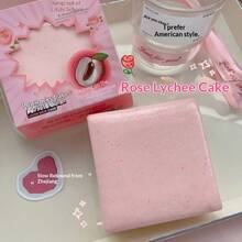 1个超柔软Q弹玫瑰荔枝蛋糕减压捏捏乐玩具，高性价比潮流礼物 - 彩色 - 查看 8