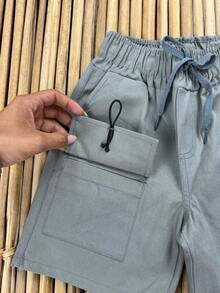 Set Of 3 Children's Twill Shorts, Boys' Design, Pedrinho Brand / Cargo Shorts / Elastic Waistband - Nhiều màu - Xem 6